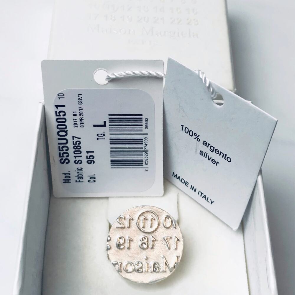 Maison Margiela Large Solid Silver Brushed Matte … - image 2
